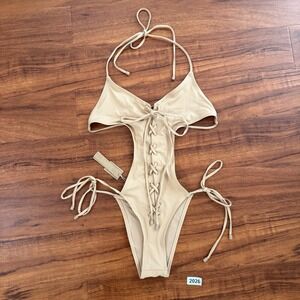 Skims sold n/a sold Swim Lace Up Monokini Women Size n/a